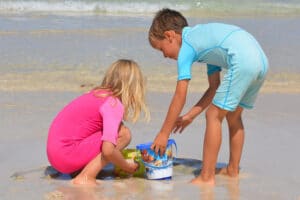 Kids Playing on Beach